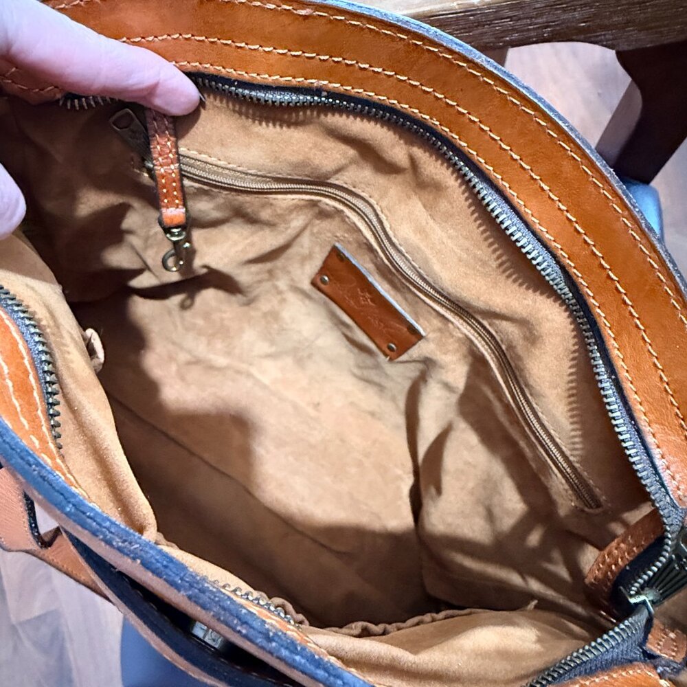 Patricia Nash Tooled Florence Poppy Leather Tote Brown - Picture 8 of 10